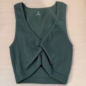 Aerie Forest Ribbed Crop Top